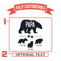Thumbnail for Papa Bear Customized Tumbler Gifts For Dad | Custom 30 oz Tumblers