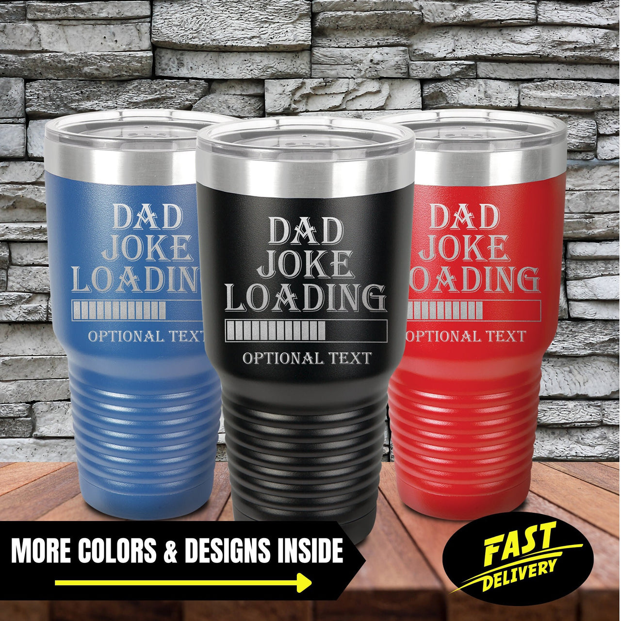 Dad Joke Loading Funny Tumbler Gifts For Dad | Tumbler Ideas For Guys | Custom Tumblers | Mens Tumbler Ideas 30 oz | Unique Funny Gifts