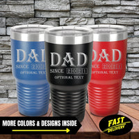 Thumbnail for Dad Since Customized Tumbler Gifts For Dad | Tumbler Ideas For Guys | Custom Tumblers | Mens Tumbler Ideas | Gifts For New Dad | Dad Tumbler