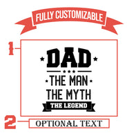 Thumbnail for Dad The Man The Myth The Legend Engraved Tumbler Gifts | Tumbler Ideas For Guys | Custom Tumblers | Mens Tumbler Ideas | Dad Tumbler