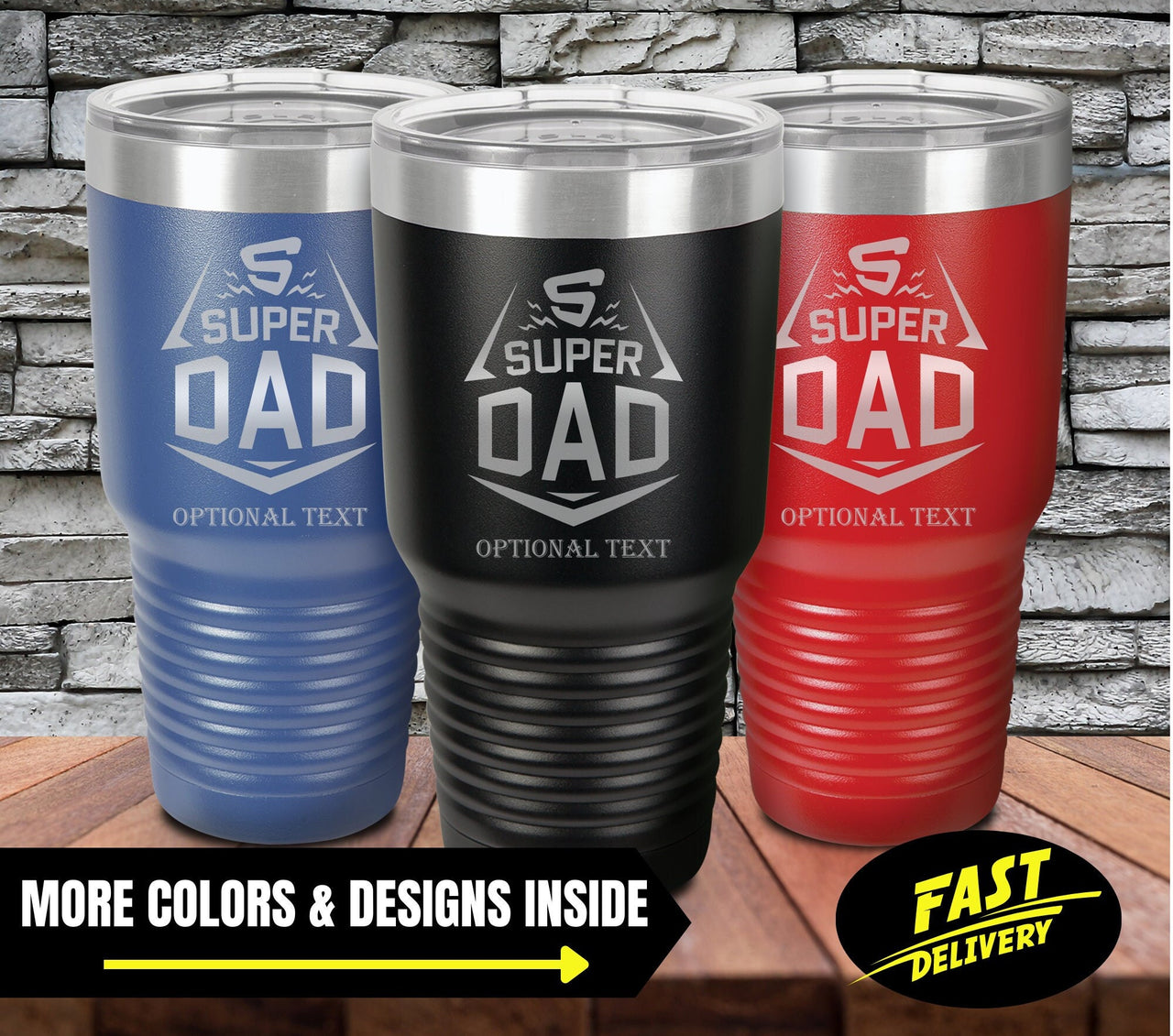 Super Dad Personalized Engraved Tumbler Gifts