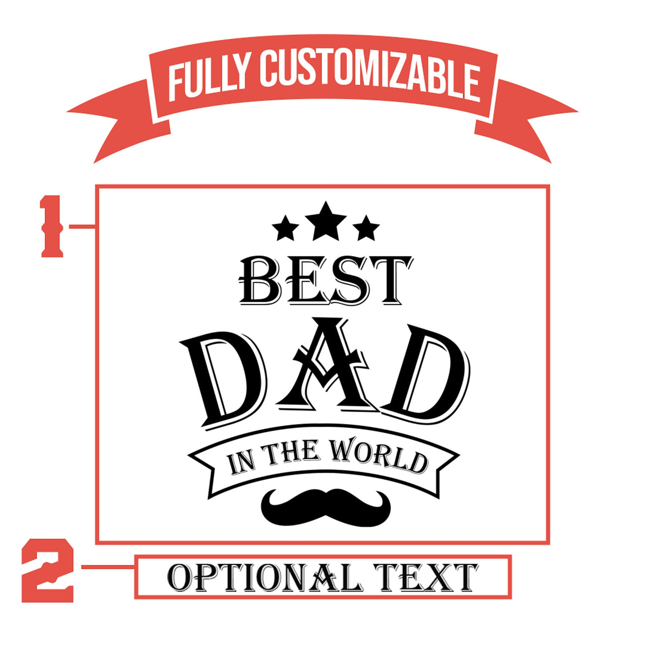 Best Dad in the World Whiskey Glasses Gifts For Dad