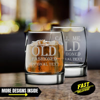 Thumbnail for Call Me Old Fashioned Whiskey Glasses Gifts For Dad