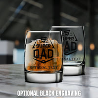 Thumbnail for Super Dad Whiskey Glass | Etched Whiskey Glass | Personalized Whiskey Glasses | Dad Gifts From Daughter | Unique Dad Gifts | Custom Whiskey