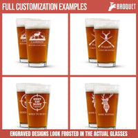 Thumbnail for American Flag With Deer Hunting Pint Glass