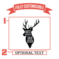 Thumbnail for Best Buckin Dad Ever Personalized Beer Glass For Papa