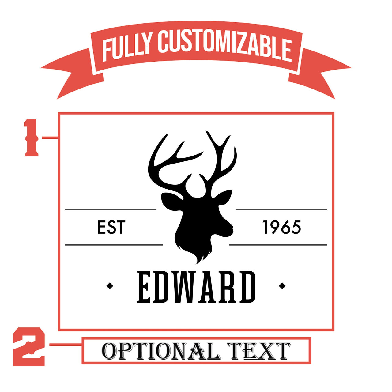 Customized Deer Hunting Est Pint Glass