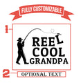 Reel Cool Grandpa Custom Pint Glass Fishing Gifts