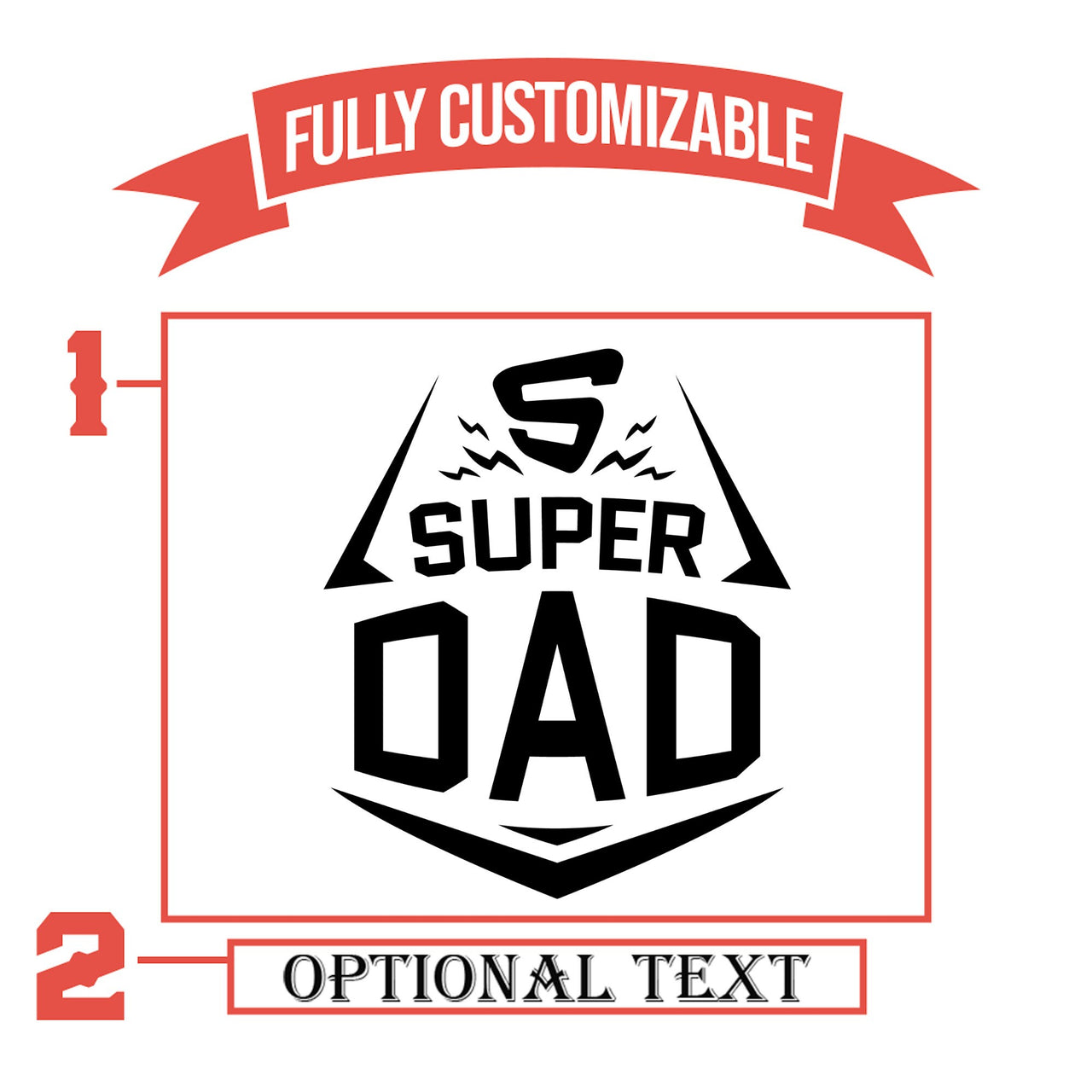 Super Dad Custom Pint Glass
