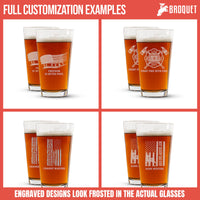Thumbnail for Patriotic Gifts For Veterans | American Flag Pint Glasses | Patriotic Gifts For Dad | Personalized Patriotic Glass | Patriotic Home Decor