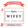 Wifey Est Custom Anniversary Gifts Pint Glass | Etched Pint Glasses | Anniversary Gift Idea | Custom Wedding Glasses | Gift For Newlywed
