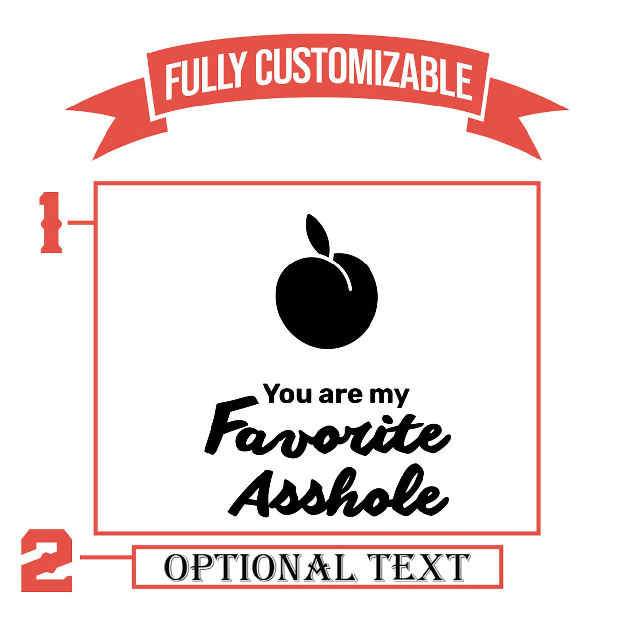 You Are My Favorite Asshole Funny Anniversary Glasses | Anniversary Gifts For Him | Funny Custom Gifts For Boyfriend | Engraved Pint Glasses