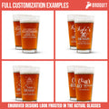 Personalized 40th Birthday Gifts Pint Glass