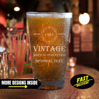 Thumbnail for Limited Edition Vintage Aged To Perfection Beer Glass