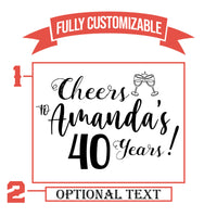 Thumbnail for Cheers To 40 Years Personalized Pint Glass