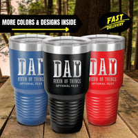Thumbnail for Dad Fixer Of Things Engraved Tumbler | Dad Gifts From Daughter | Unique Gifts For Dad | Personalized Gifts For Dad | Gifts For Dads Birthday