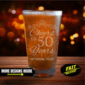 Cheers to 50 Years Anniversary Gifts Pint Glass