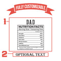 Dad Nutritional Facts Funny Gifts For Dad | Tumbler Ideas For Guys | Custom Tumblers | Mens Tumbler Ideas | Unique Funny Gifts