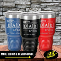 Thumbnail for Best Dad Ever Tumbler Gifts For Dad From Daughter | Custom Engraved Tumblers | Unique Gifts For Dad | Birthday Gifts For Dad From Daughter