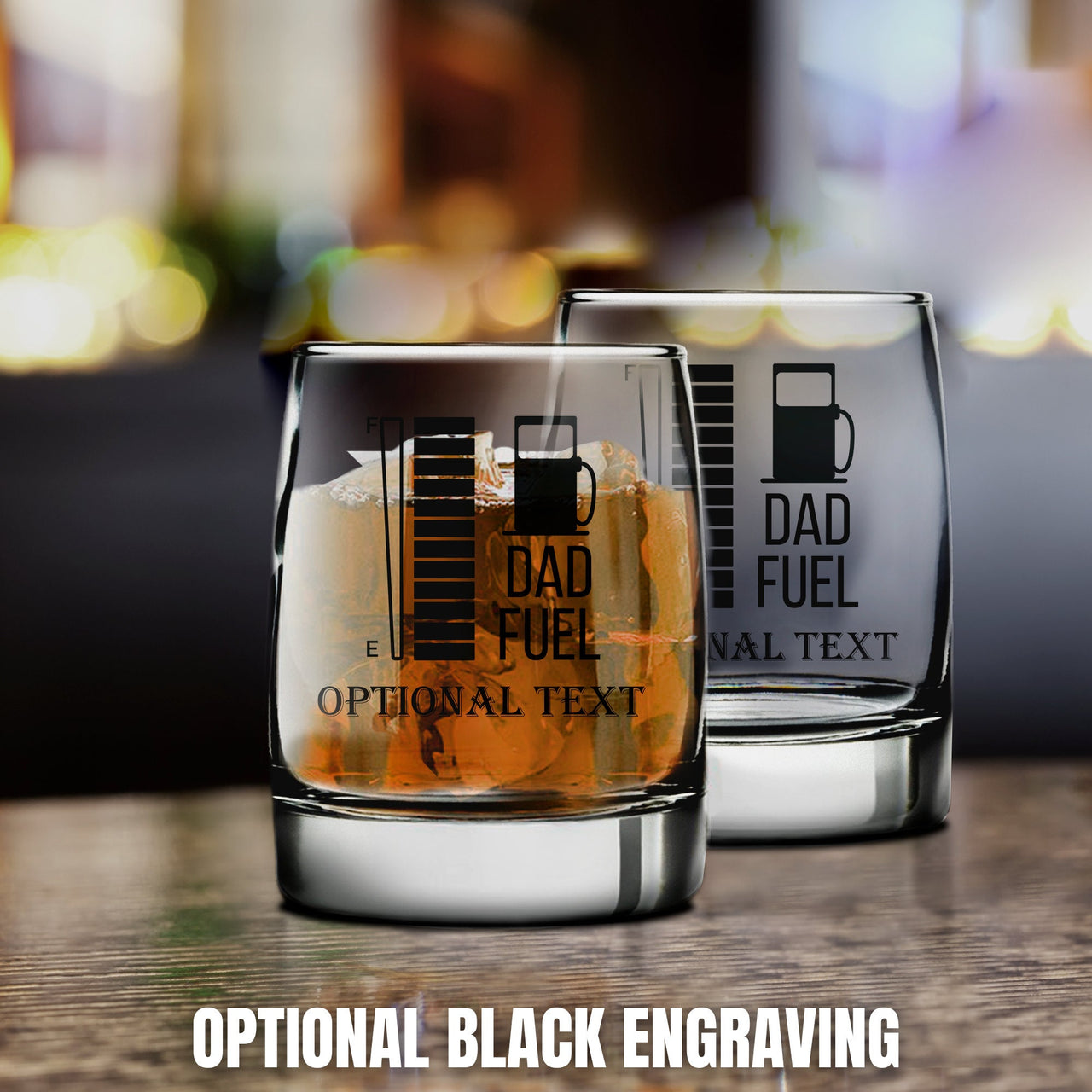 Dad Fuel Whiskey Glasses Gifts For Dad | Engraved Rocks Glass | Custom Whiskey Glasses | Best Whiskey Glasses |  Whiskey Gifts For Dad