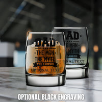 Thumbnail for The Man The Myth The Legend Whiskey Glass | Etched Whiskey Glass