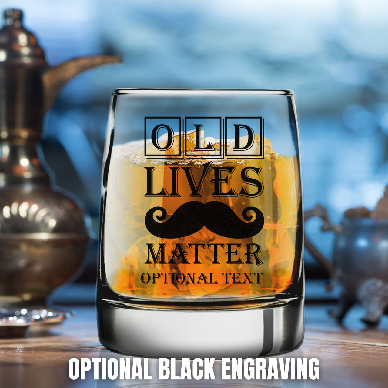 Old Lives Matter 12oz Whiskey Rocks Glass |Bourbon Scotch Lowball Glasses | Groomsmen Gifts| for Husband