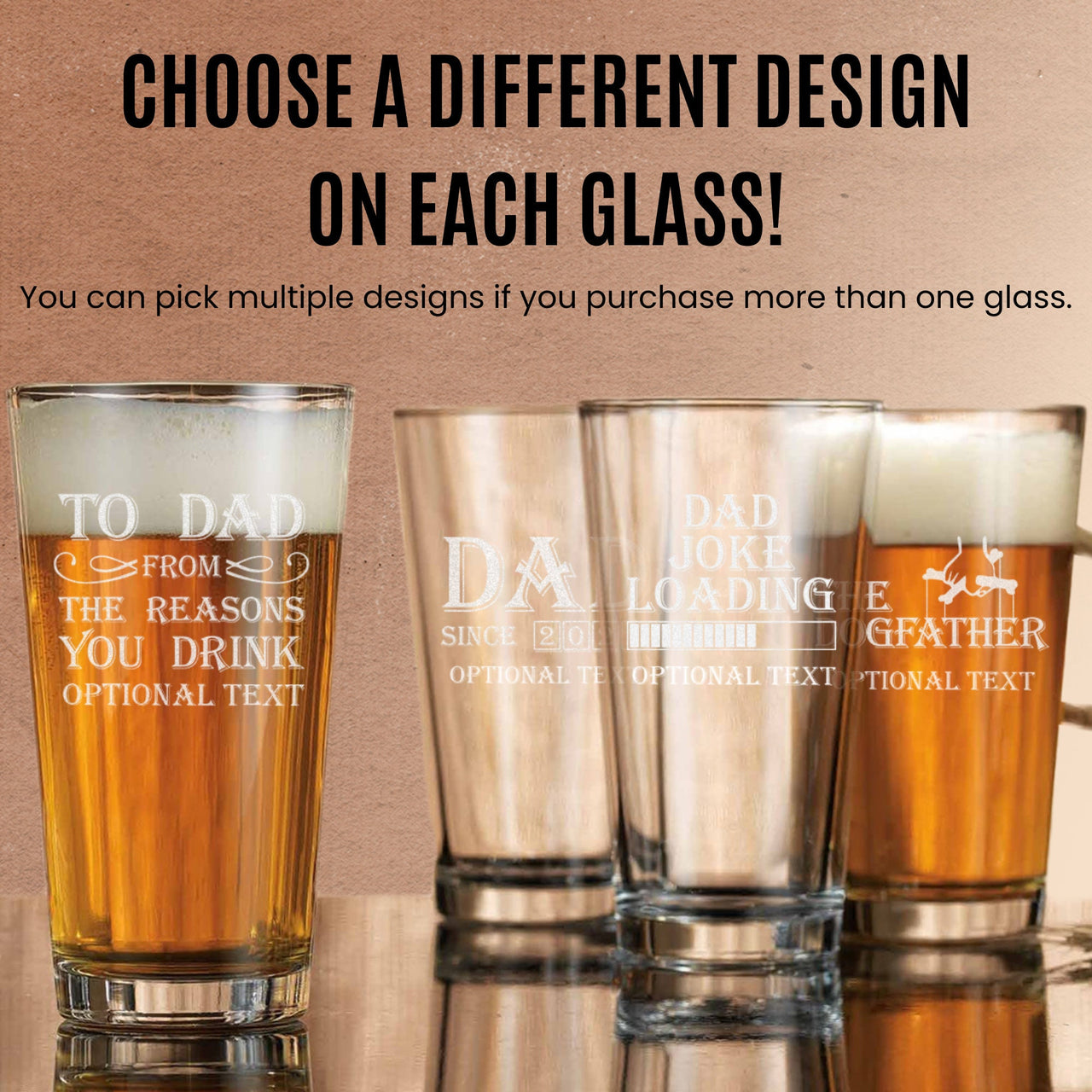 Personalized Fishing Best Dad Ever Pint Glass