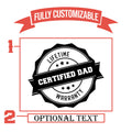 Certified Dad Monogram Beer Glass