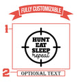 Hunt, Eat, Sleep, Repeat Tumbler Hunting Gifts