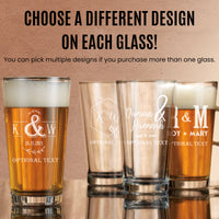 Thumbnail for Wifey Est Custom Anniversary Gifts Pint Glass | Etched Pint Glasses | Anniversary Gift Idea | Custom Wedding Glasses | Gift For Newlywed