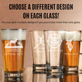 Hunting And Beer Kinda Day Personalized Deer Hunting Pint Glass