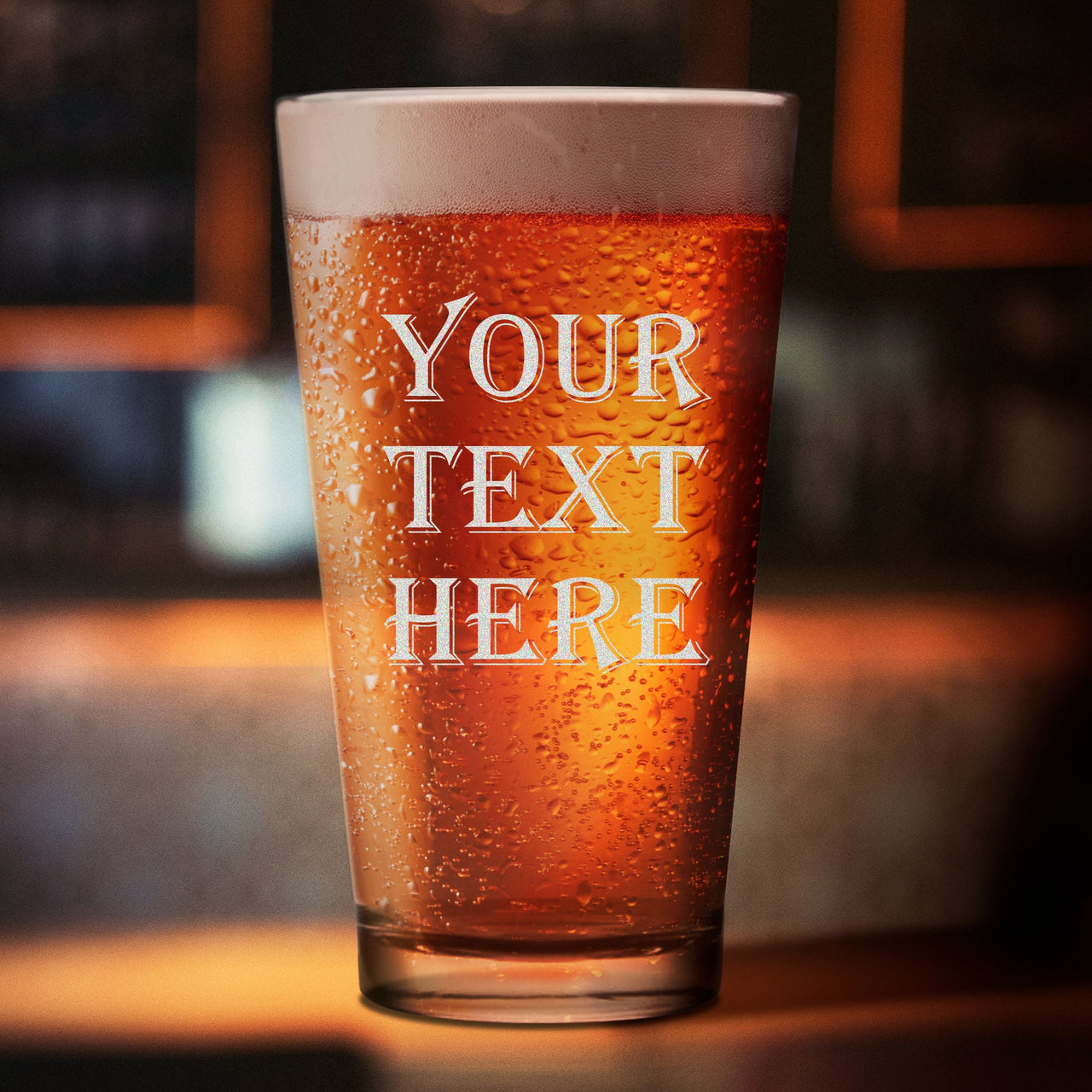 Fathers Day Gift Custom Beer Glass