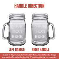 Thumbnail for Mason Jar With Handle Bulk | Engraved Mason Jar | Mason Jar With Handle 16 oz | Drinking Jar With Handle | Mason Drinking Jar, Mason Jar Cup