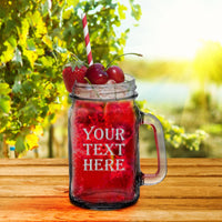 Thumbnail for Your Text Here Custom Etched Mason Jars | Mason Jar With Handle