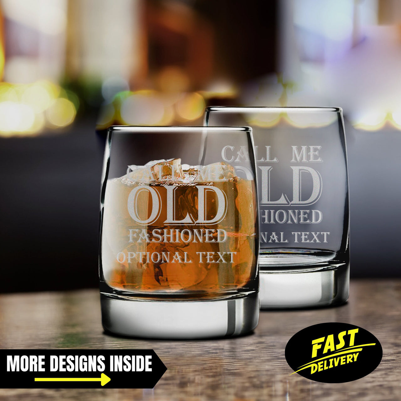 Call Me Old Fashioned Wisconsin Whiskey Glass