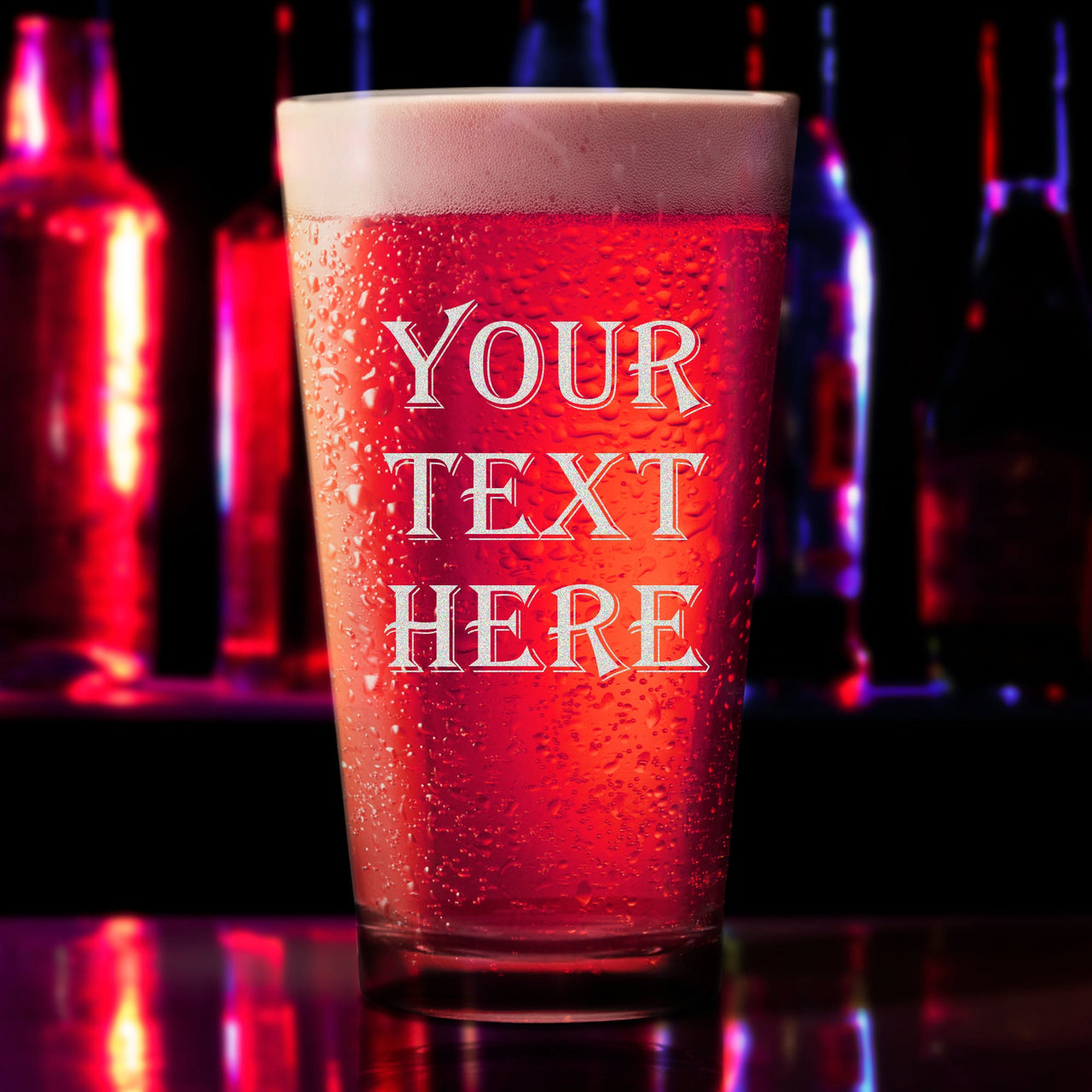 Personalized Engraved 16 oz Pint Glasses