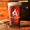 Custom Beer Glasses with Logo | Personalized Pint Glass Engraved Logo