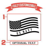 Thumbnail for Personalized US Navy Patriotic  Whiskey Glasses,  Military Rocks Glass