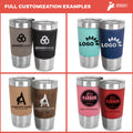 Personalized Logo Leather Tumblers, Customized YOUR LOGO Tumblers in Bulk, Perfect for Christmas Gifts, Company Party Gifts, Birthday Gift