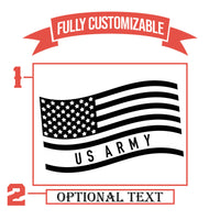 Thumbnail for US Army With American Flag Engraved Pint Glass