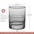 Personalized 12 oz Whiskey Glasses | Custom 3-line YOUR TEXT Design Etched Rocks Glass