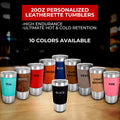 Personalized Logo Leather Tumblers, Customized YOUR LOGO Tumblers in Bulk, Perfect for Christmas Gifts, Company Party Gifts, Birthday Gift