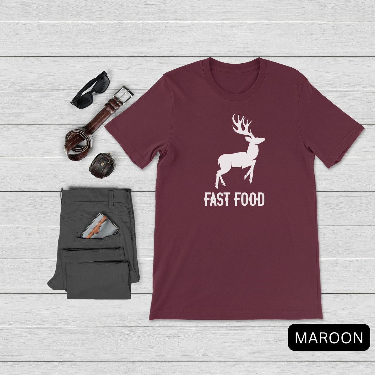 Deer Fast Food Shirt for Hunters