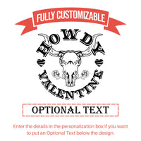 Thumbnail for Retro Howdy Valentine Tumbler, Funny Valentines Bull Skull Tumbler, Western Valentine Day Gift for Cowboy, Types of Tumbler Gift for Him