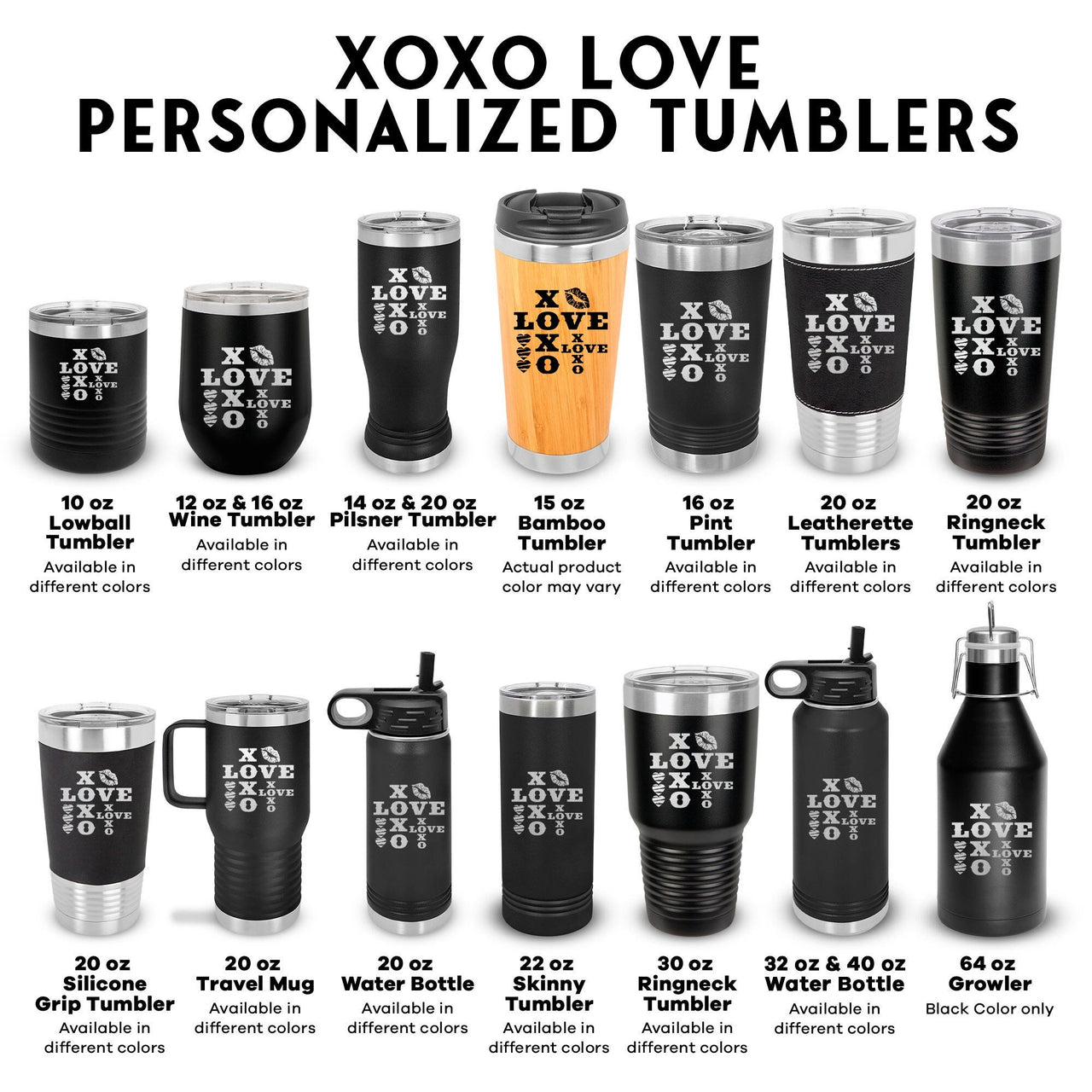 XOXO Love Design Tumblers