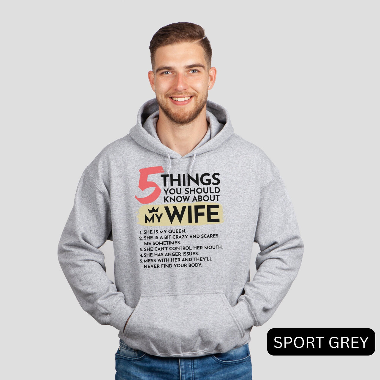 Funny 5 Things You Should Know About My Wife Hoodie