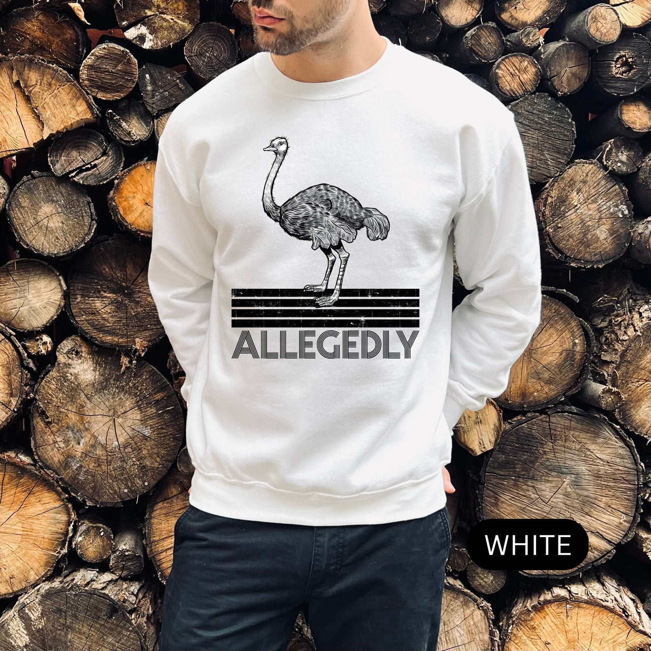 Allegedly Ostrich Pullover Sweatshirt Gift for Him