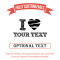 I Love Your TEXT Tumbler, Custom YOUR TEXT Cups Gift for Valentines Day, Personalized Text Coffee Tumblers, Travel Mug Gift for Him/Her