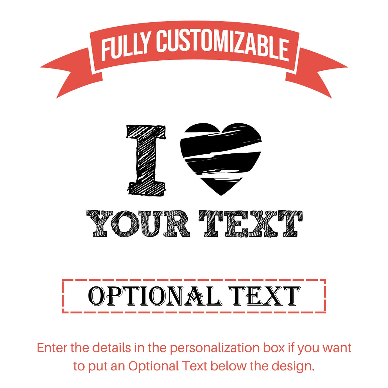 I Love Your TEXT Tumbler, Custom YOUR TEXT Cups Gift for Valentines Day, Personalized Text Coffee Tumblers, Travel Mug Gift for Him/Her