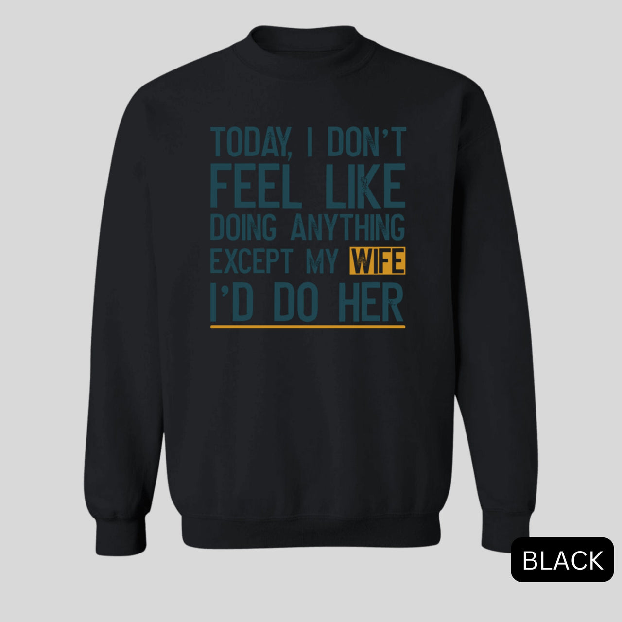 Today I Don't Feel Like Doing Anything Except My Wife I'll Do Her Sweatshirt